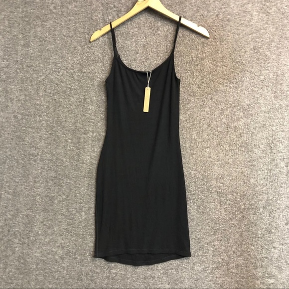 SKIMS Dresses & Skirts - SKIMS Kim Kardashian Soft Lounge Slip Dress in Onyx Size S NWT